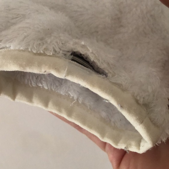 The north face Sherpa white zip up drawstring jacket - Picture 9 of 10